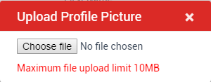 Upload Profile Photo